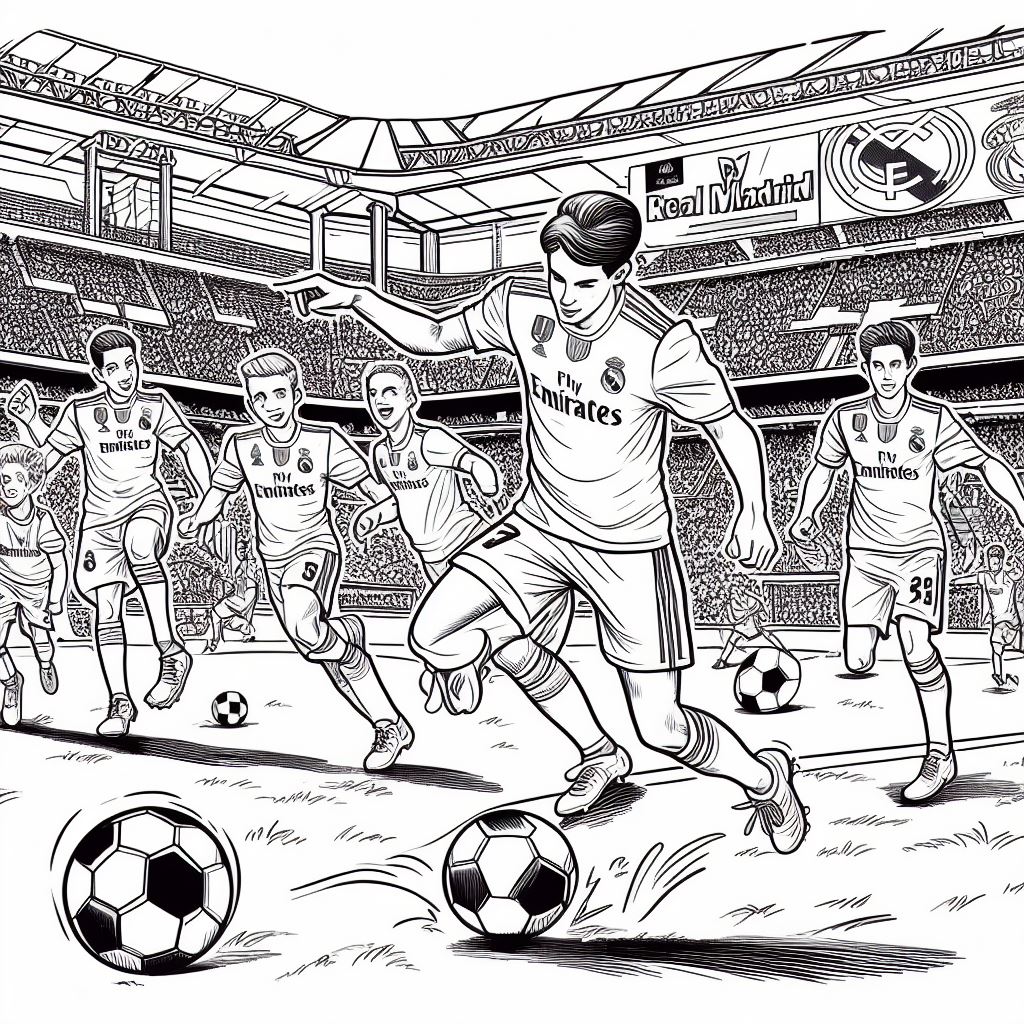 Dibujos del real madrid Fútbol para colorear