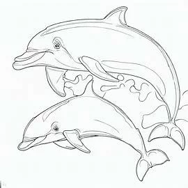 Dibujos de delfines para colorear