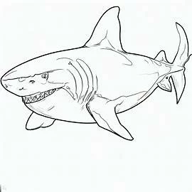 Dibujos de animales marinos: Dibujos de tiburones para colorear