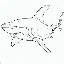Dibujos de animales marinos para colorear - Tiburones