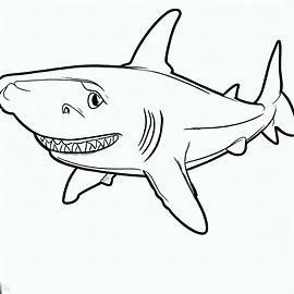 Dibujos de tiburones para colorear