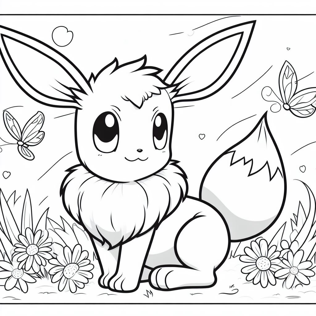 pokemon para colorear eevee para colorear