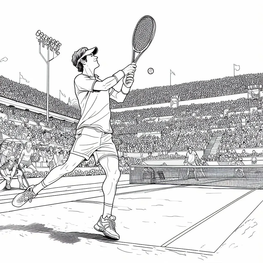 Dibujos para imprimir y colorear de tenis