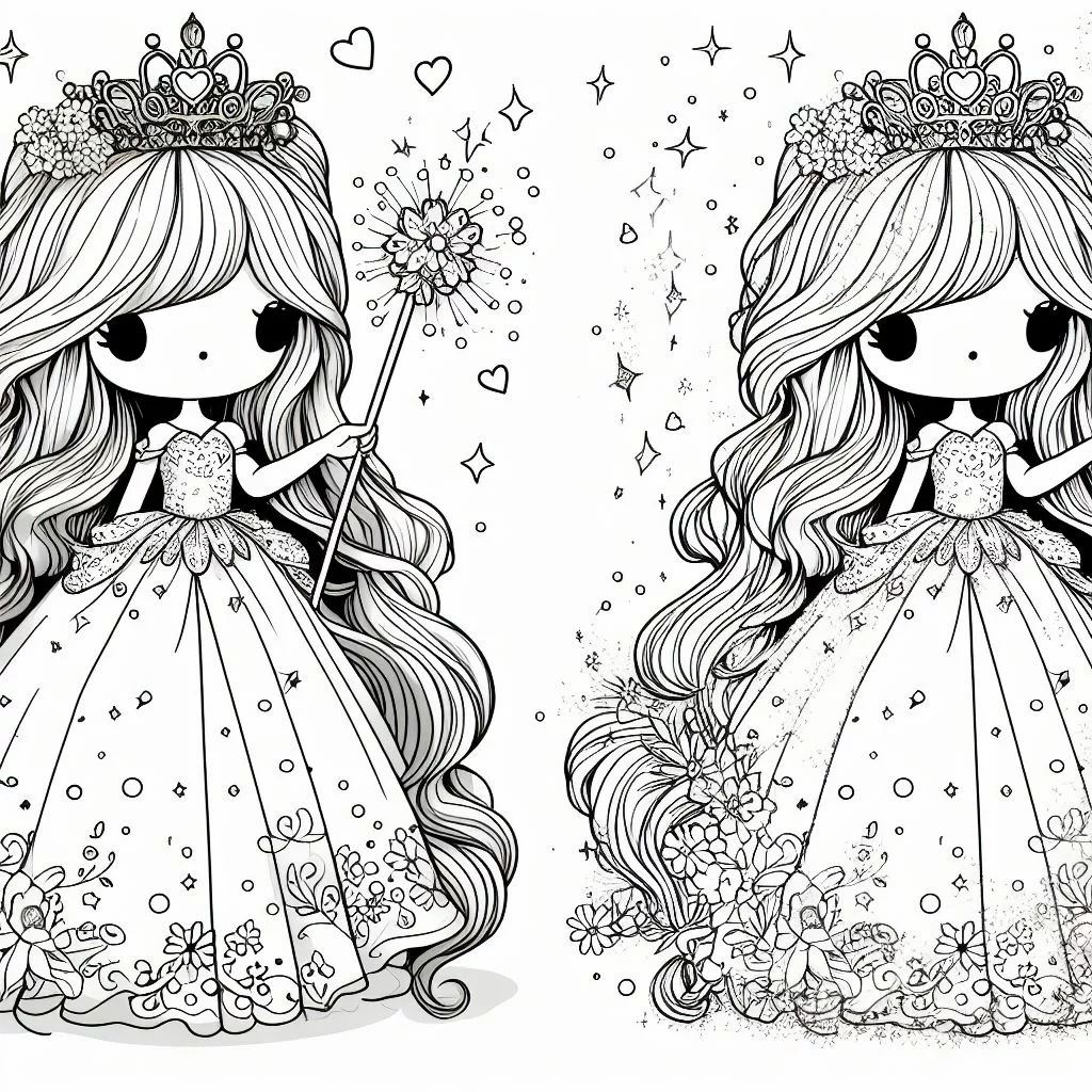 Dibujos de princesa para colorear 1