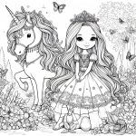 Dibujos de princesas para colorear: Portada