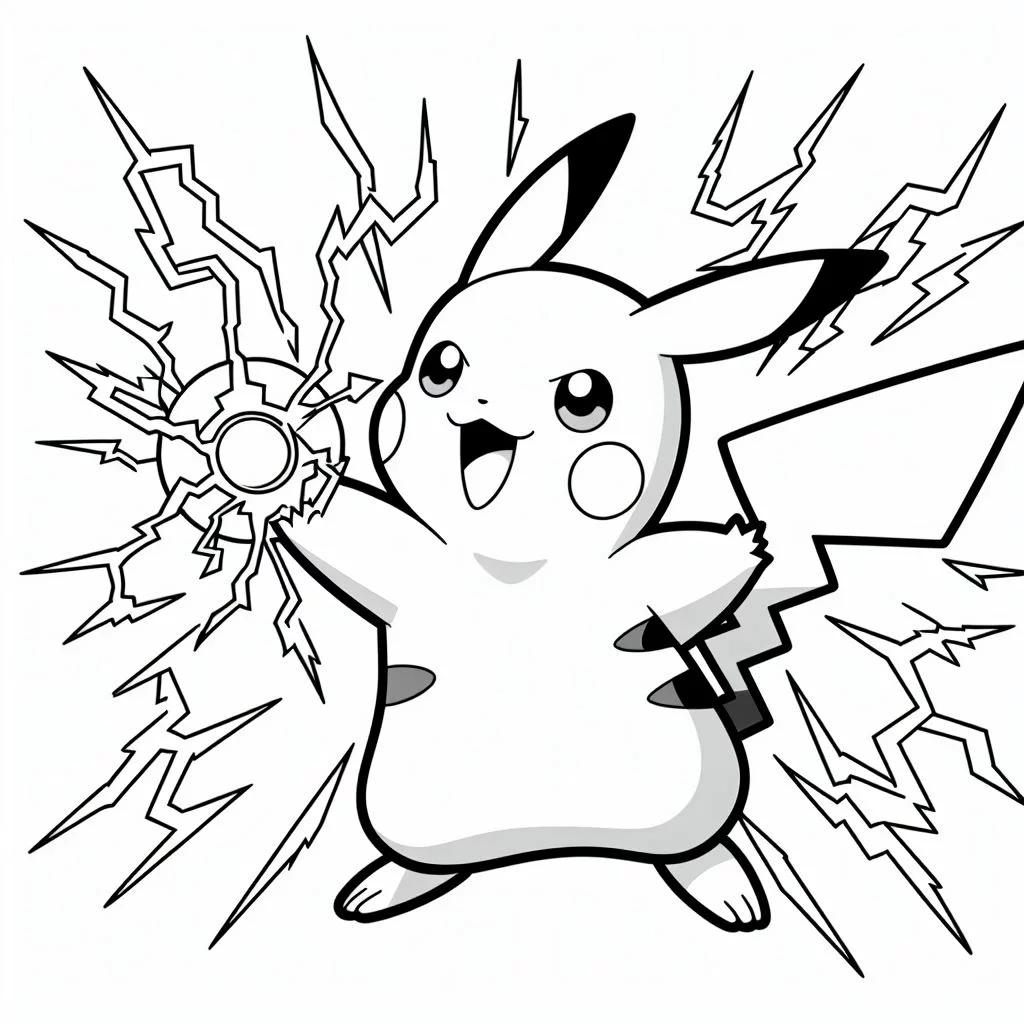 Dibujos de Pokémon para Colorear Pokemon pikachu para colorear 1