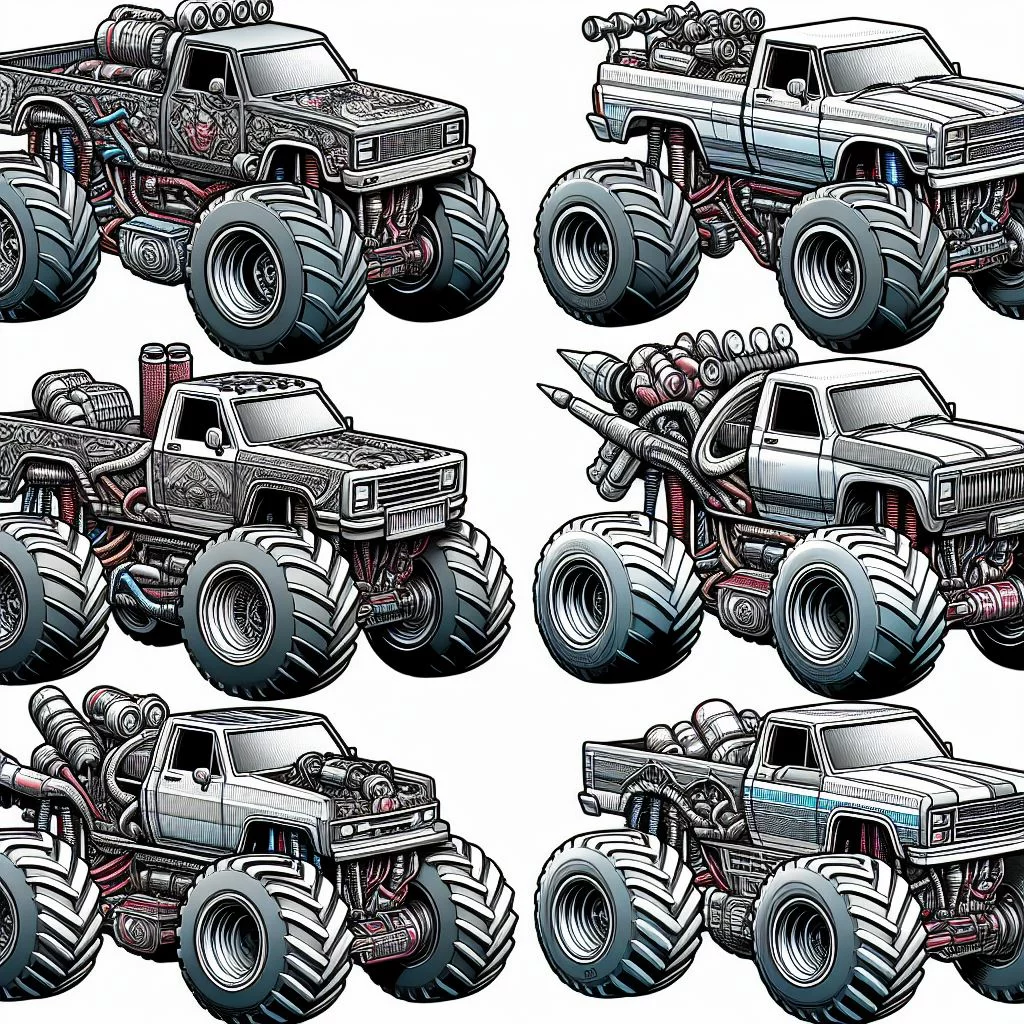 Monster Trucks para colorear 5