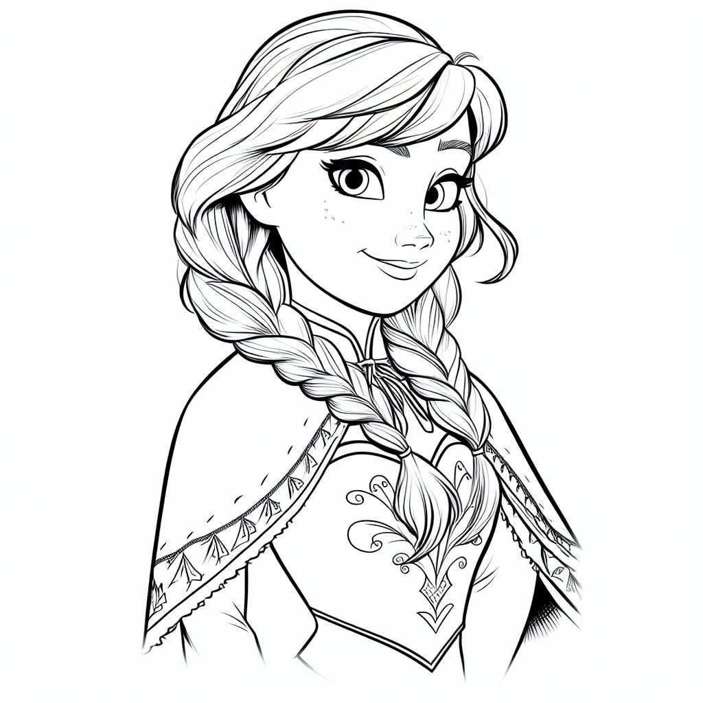 Frozen: Princesas Anna y Elsa para pintar 1