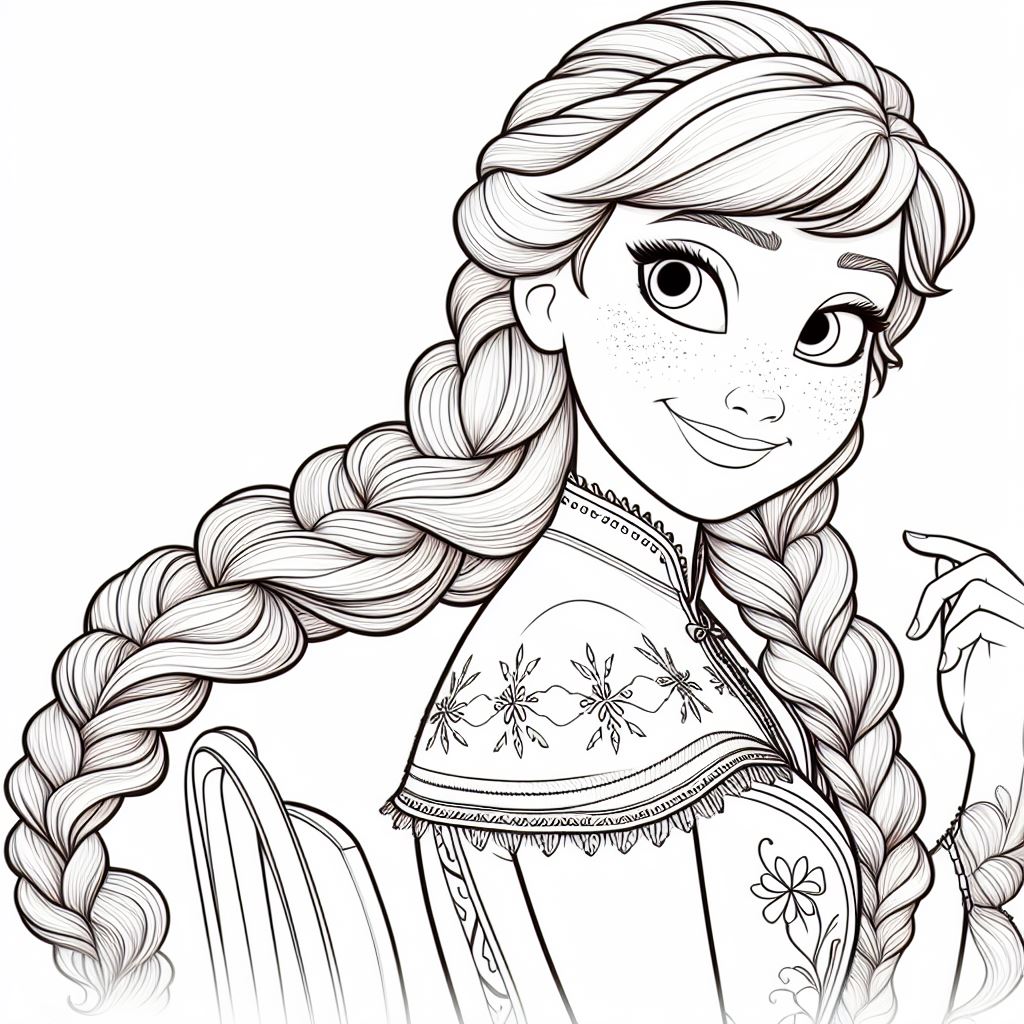 Frozen: Princesas Anna y Elsa para colorear
