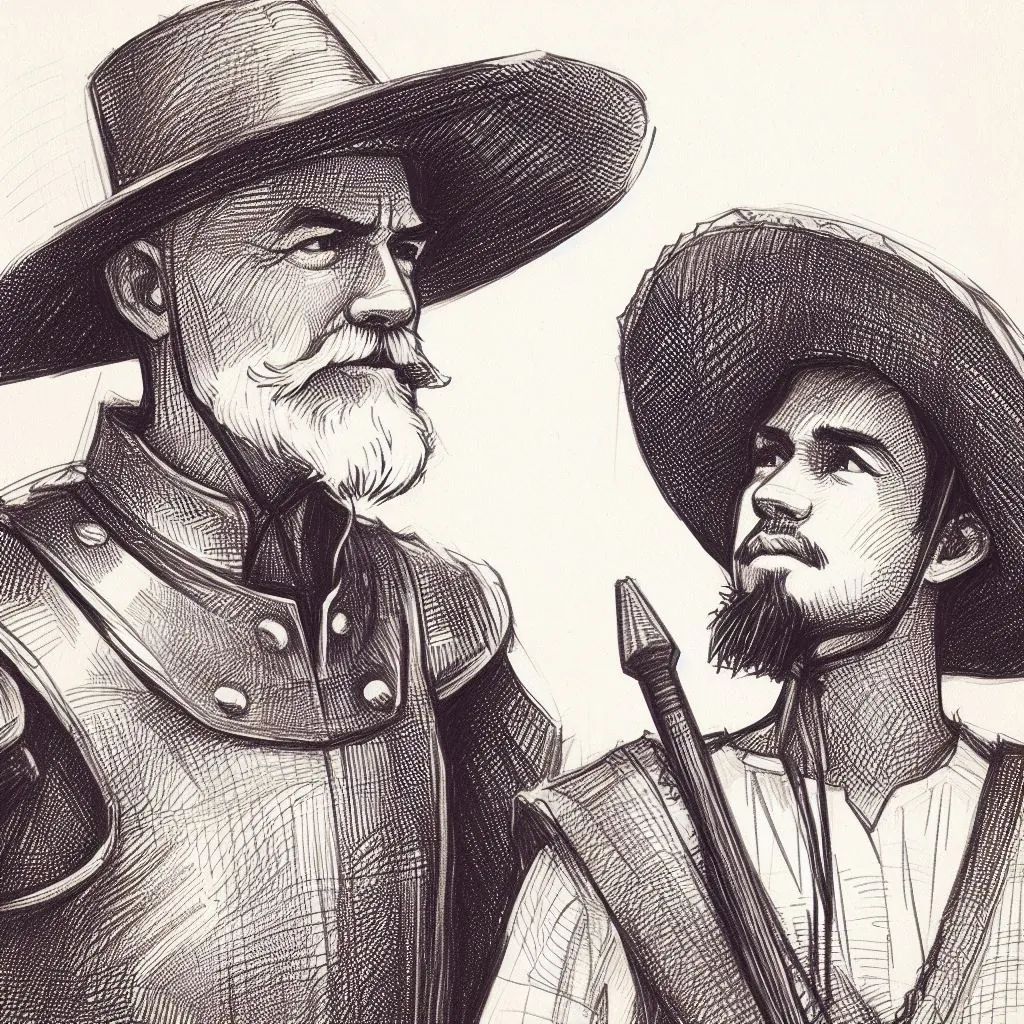 Adaptación de Don Quijote de la Mancha: Don Quijote y Sancho Panza se hacen amigos