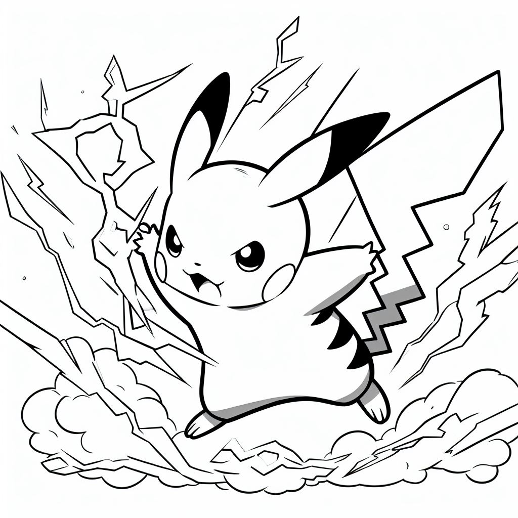 Dibujos de Pokémon para Colorear Pokemon pikachu para colorear 3