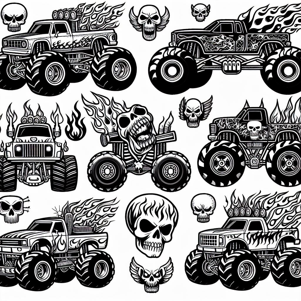 Monster Trucks para colorear 10