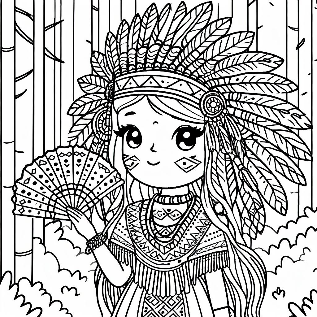 Dibujos de Pocahontas para colorear 4