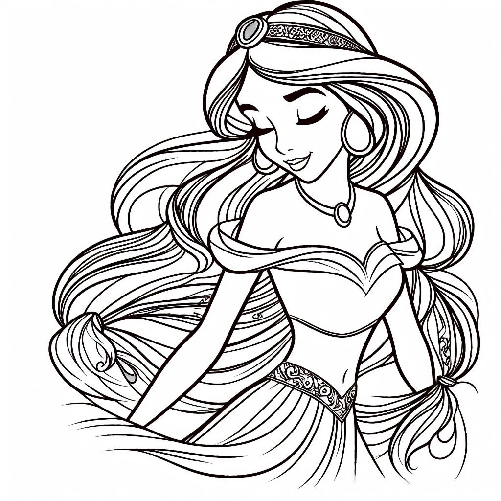 Dibujos de princesas Disney para Pintar y colorear, ¡Descarga y Colorea!: Portada