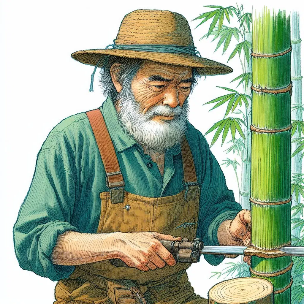 Cuento Mitológico Japonés El Corte del Bambú: un humilde leñador llamado Takeshi