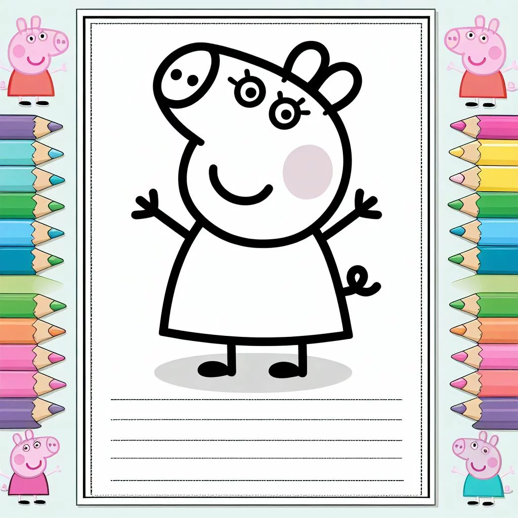 Dibujos de Peppa Pig para colorear 3
