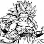 Dibujos de Dragon Ball para Colorear: Goku en tercera Fase para colorear