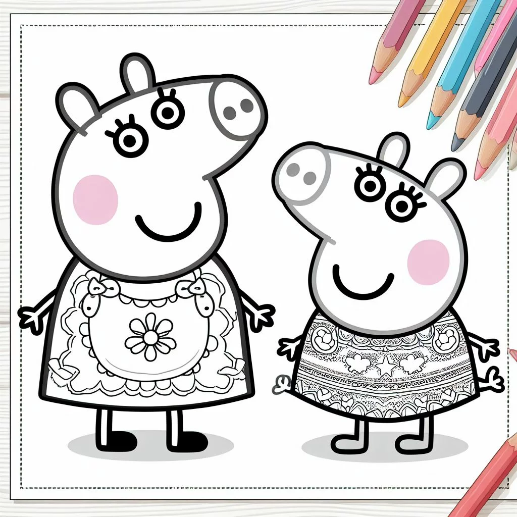 Dibujos de Peppa Pig para colorear 4