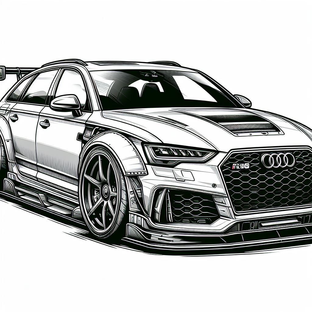 Dibujos de Audi rs6 para colorear