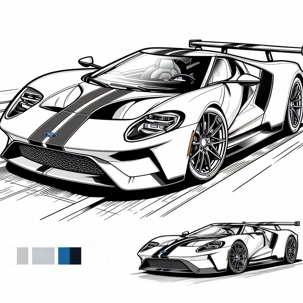 Dibujos de Ford GT para colorear