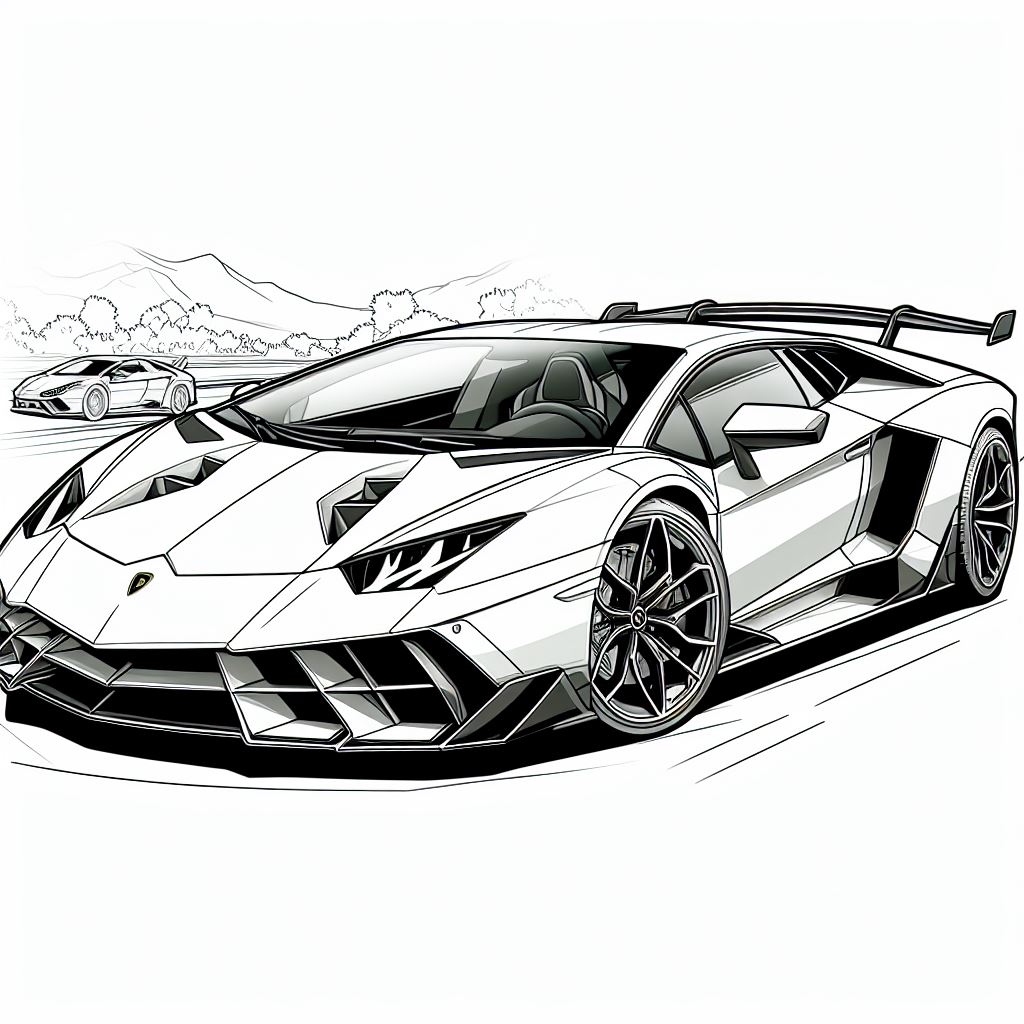 Dibujos de Coche Lamborghini para Colorear
