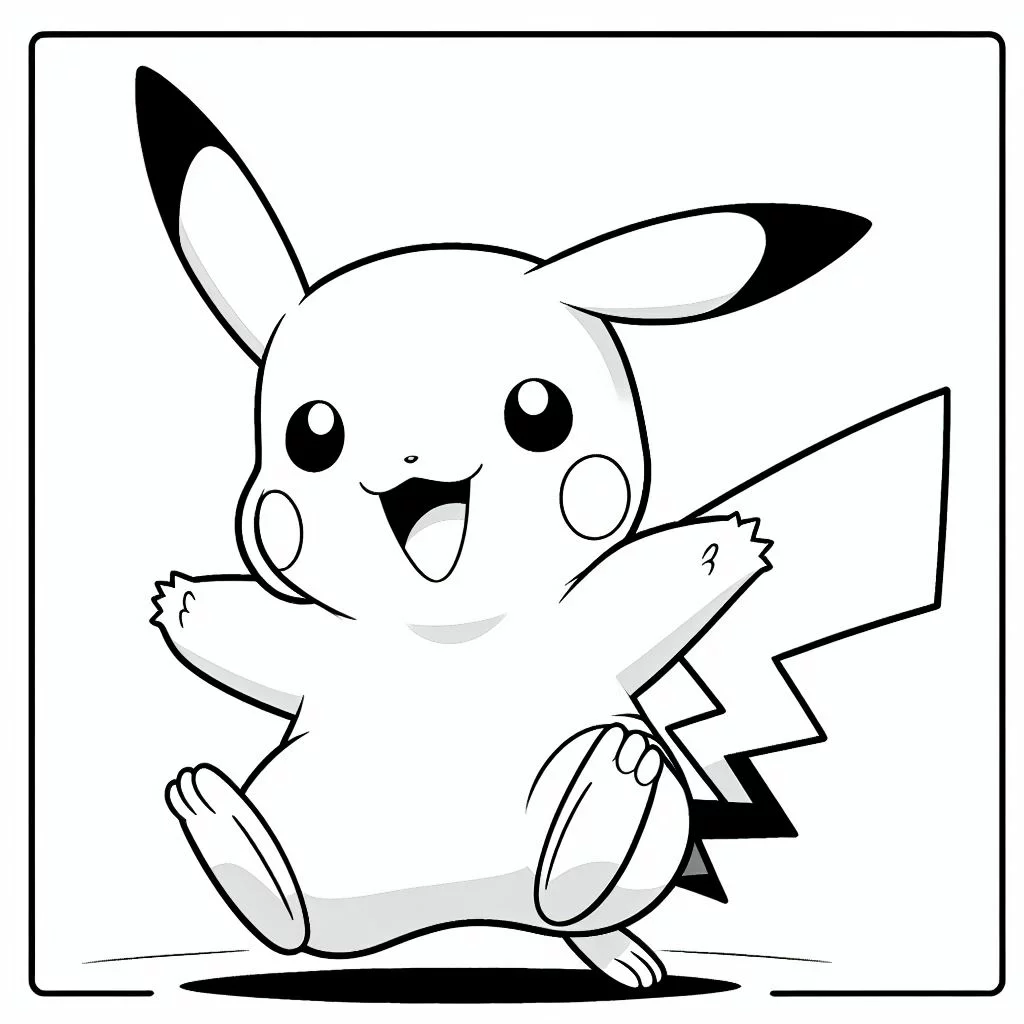 pokemon pikachu para colorear