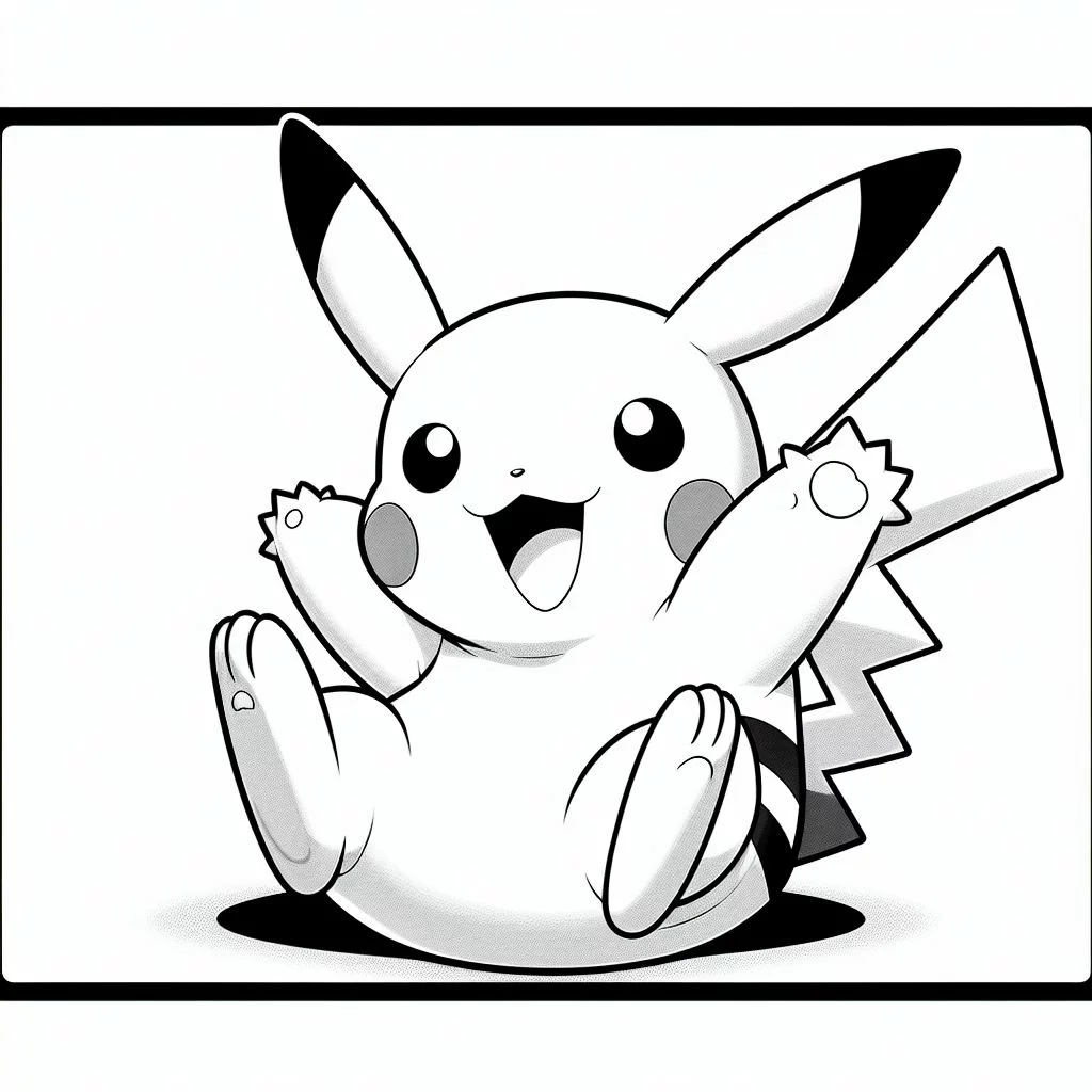 Dibujos de Pokémon para Colorear gratis Pikachu