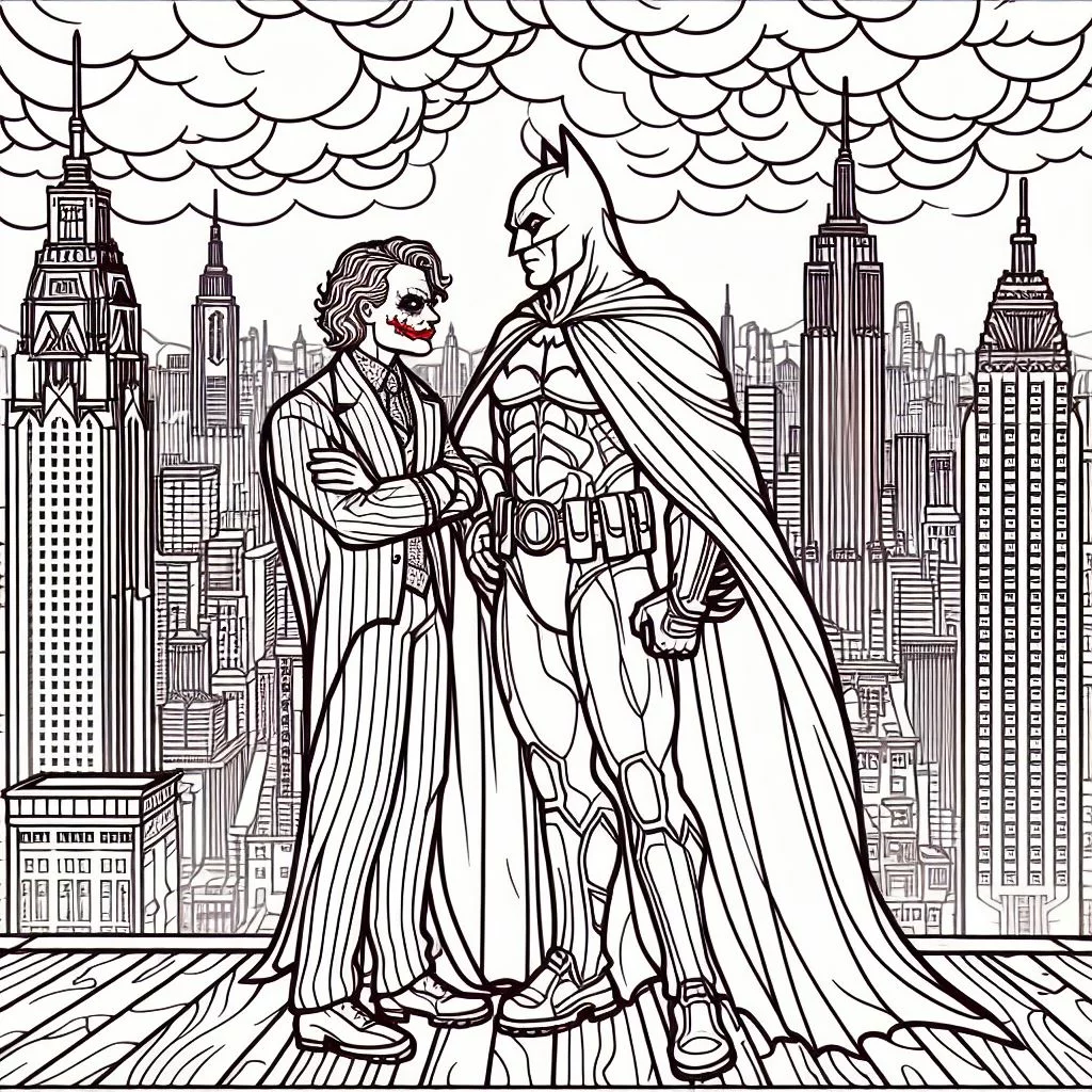 Dibujos de Batman y el Joker Para Pintar