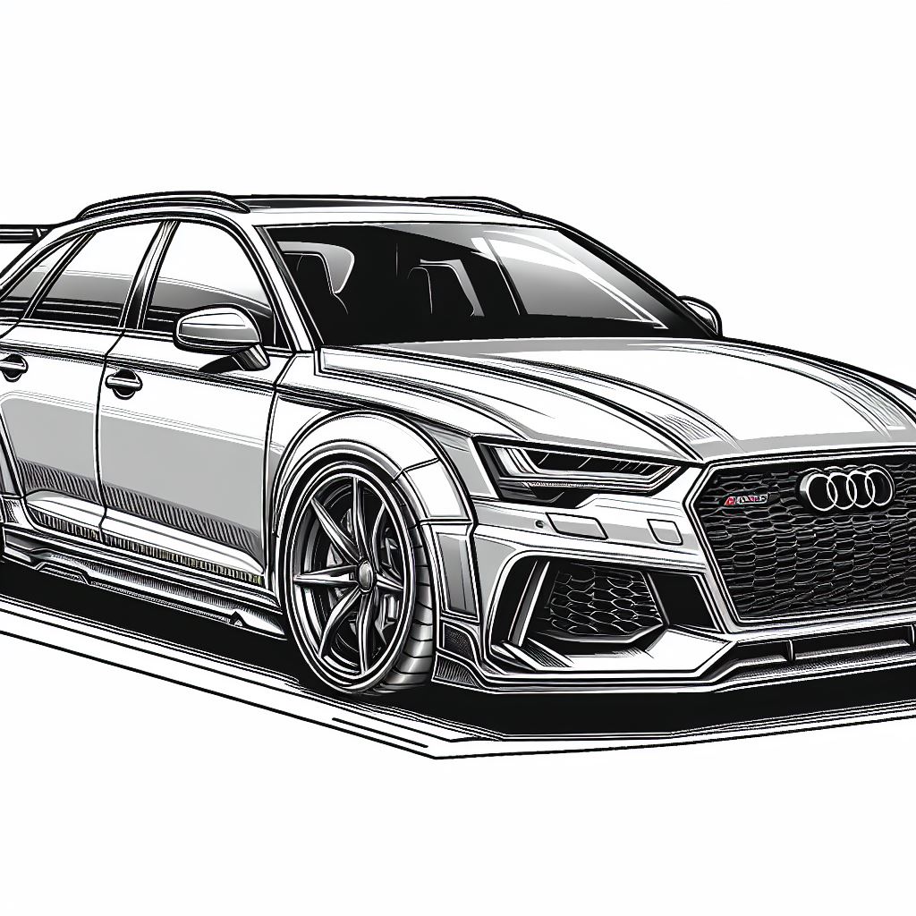 Dibujos de Audi rs6 para colorear