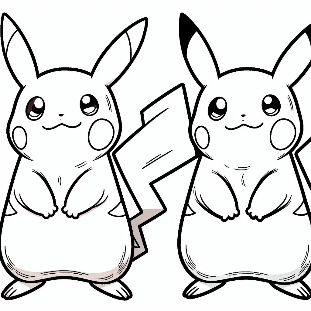 Dibujos de Pokémon para Colorear Pikachu