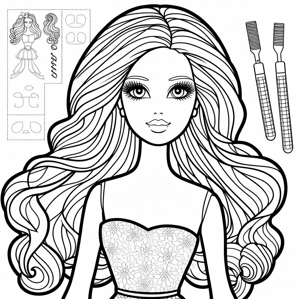 Dibujos de Barbie para colorear 