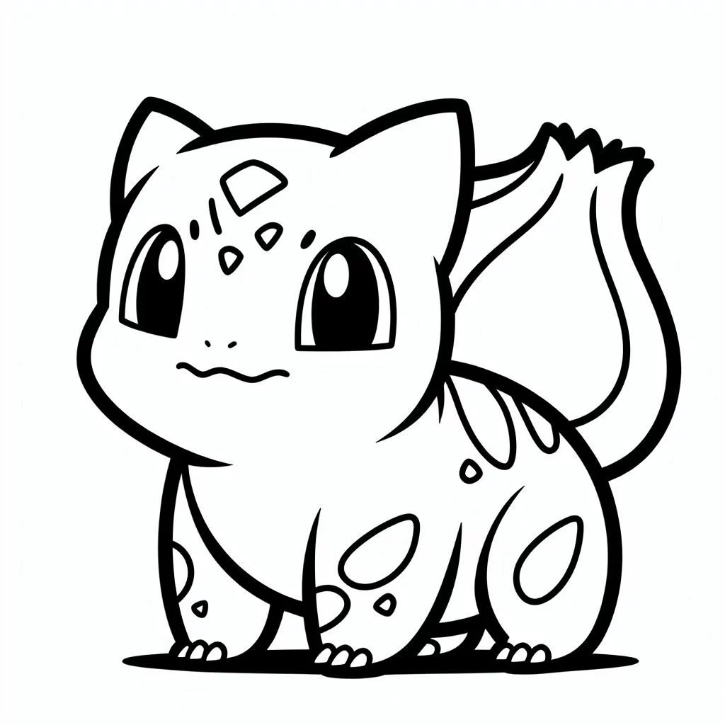 Dibujos de Pokémon para Colorear bulbasaur y Venusaur para colorear