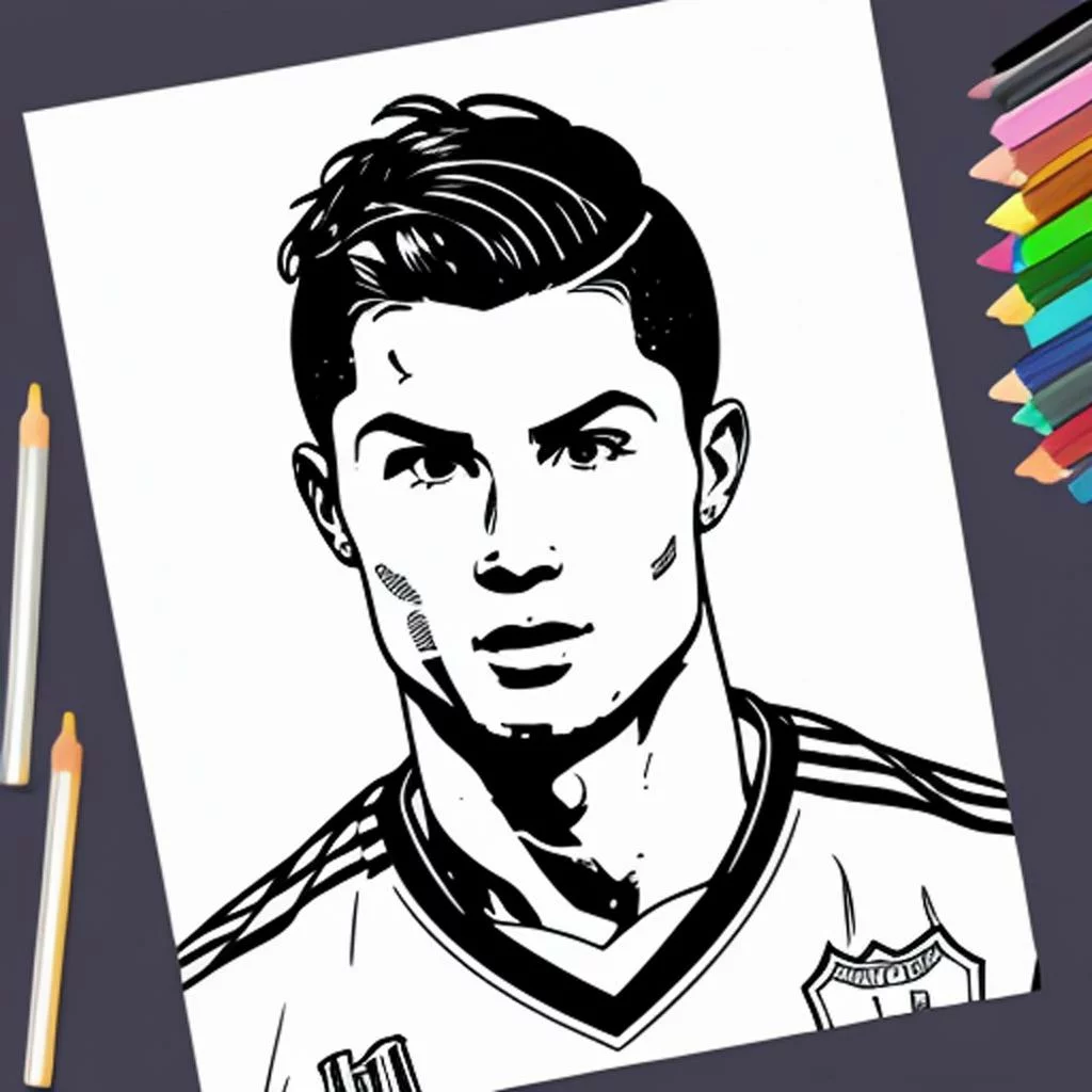 Dibujos de Cristiano Ronaldo para imprimir y pintar