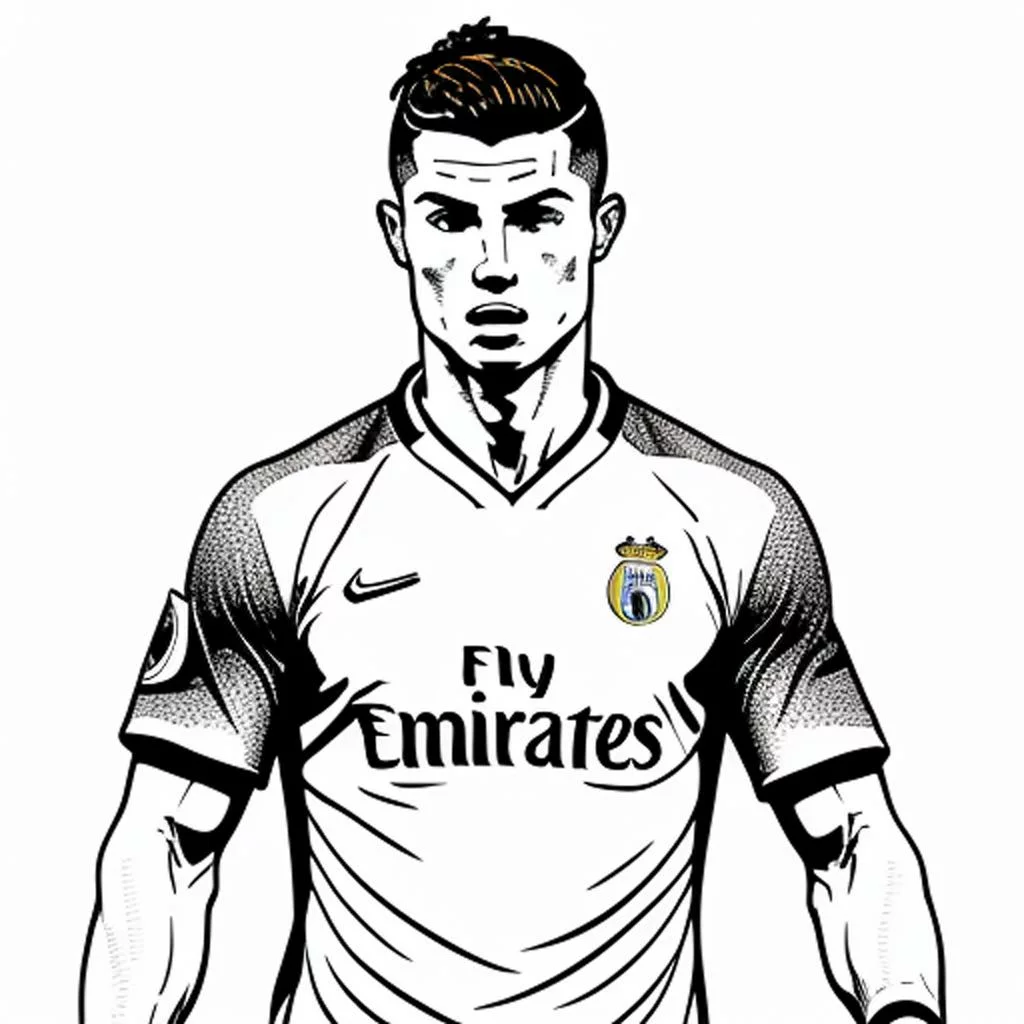 Dibujos de Cristiano Ronaldo para imprimir y pintar