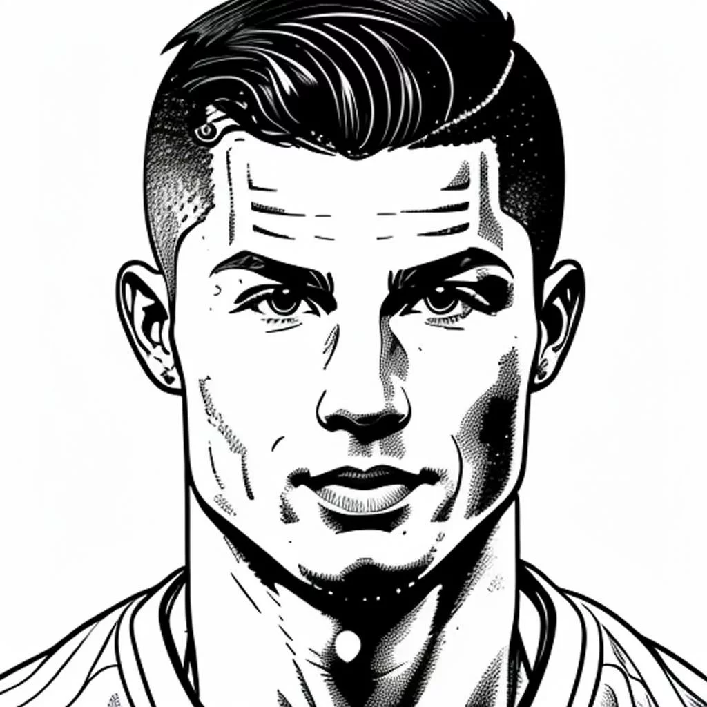 Dibujos de Cristiano Ronaldo para Colorear
