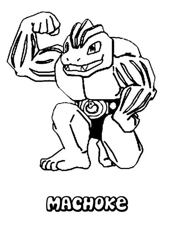 Dibujos de Pokémon para Colorear Machoke