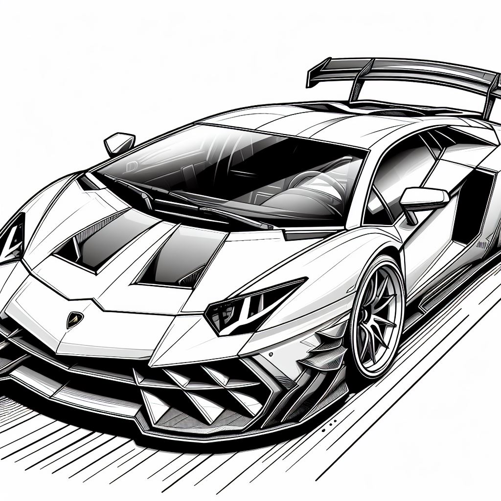 Dibujos de Coche Lamborghini para Pintar