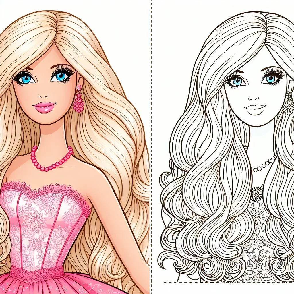 Dibujos de Barbie para colorear 