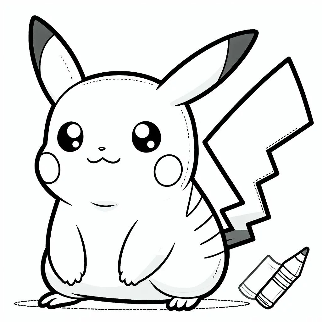 Dibujos de Pokémon para pintar o Colorear Pikachu