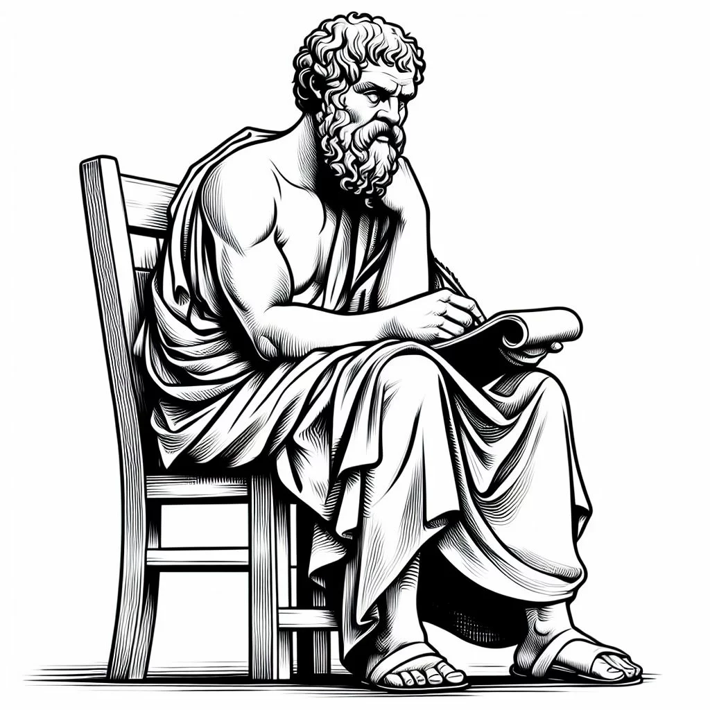 Colorea a Sócrates: ¡Diviértete y Aprende!