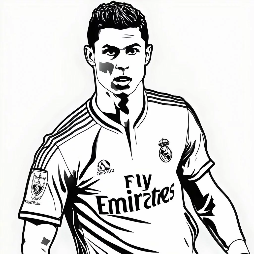 Dibujos de Cristiano Ronaldo para Colorear