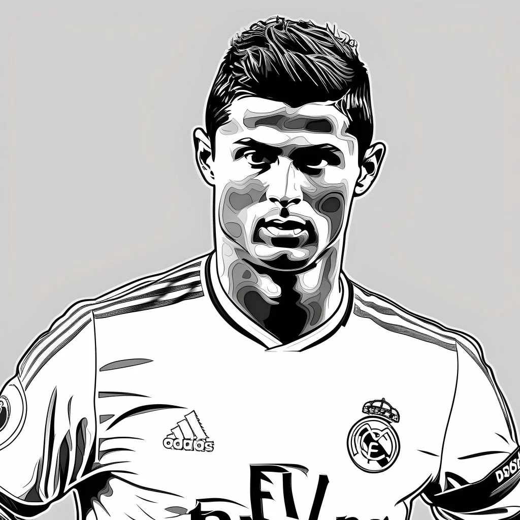 Dibujos de Cristiano Ronaldo para pintar