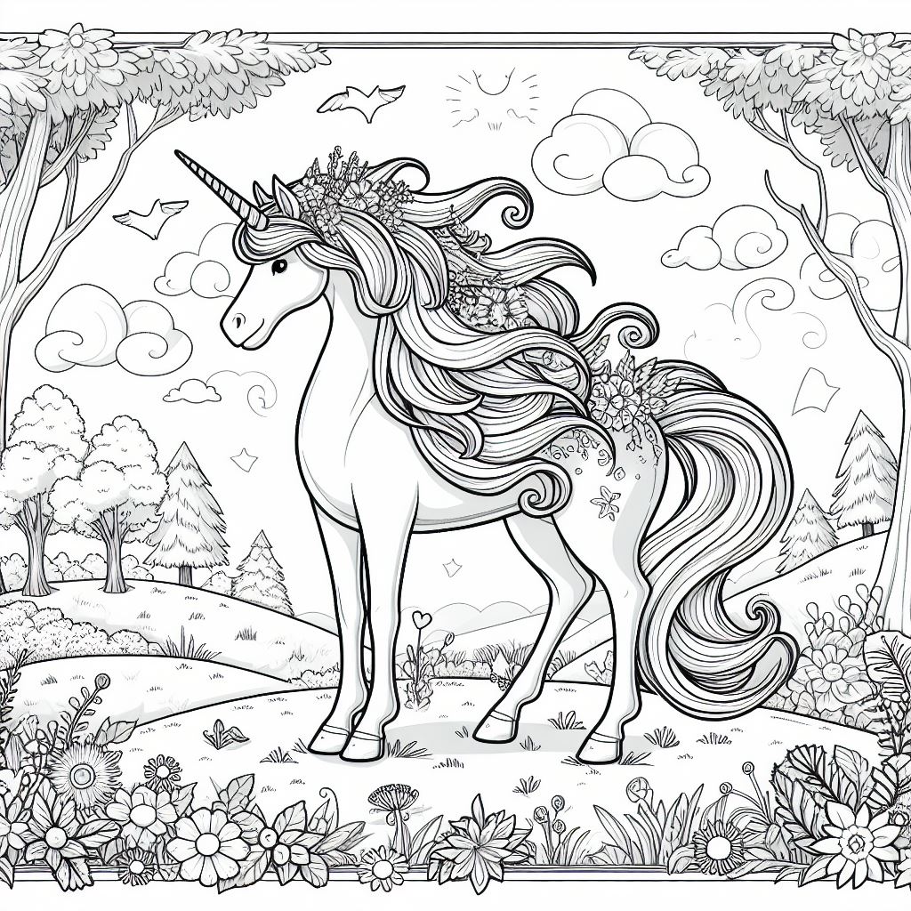 Dibujos de Unicornios para colorear