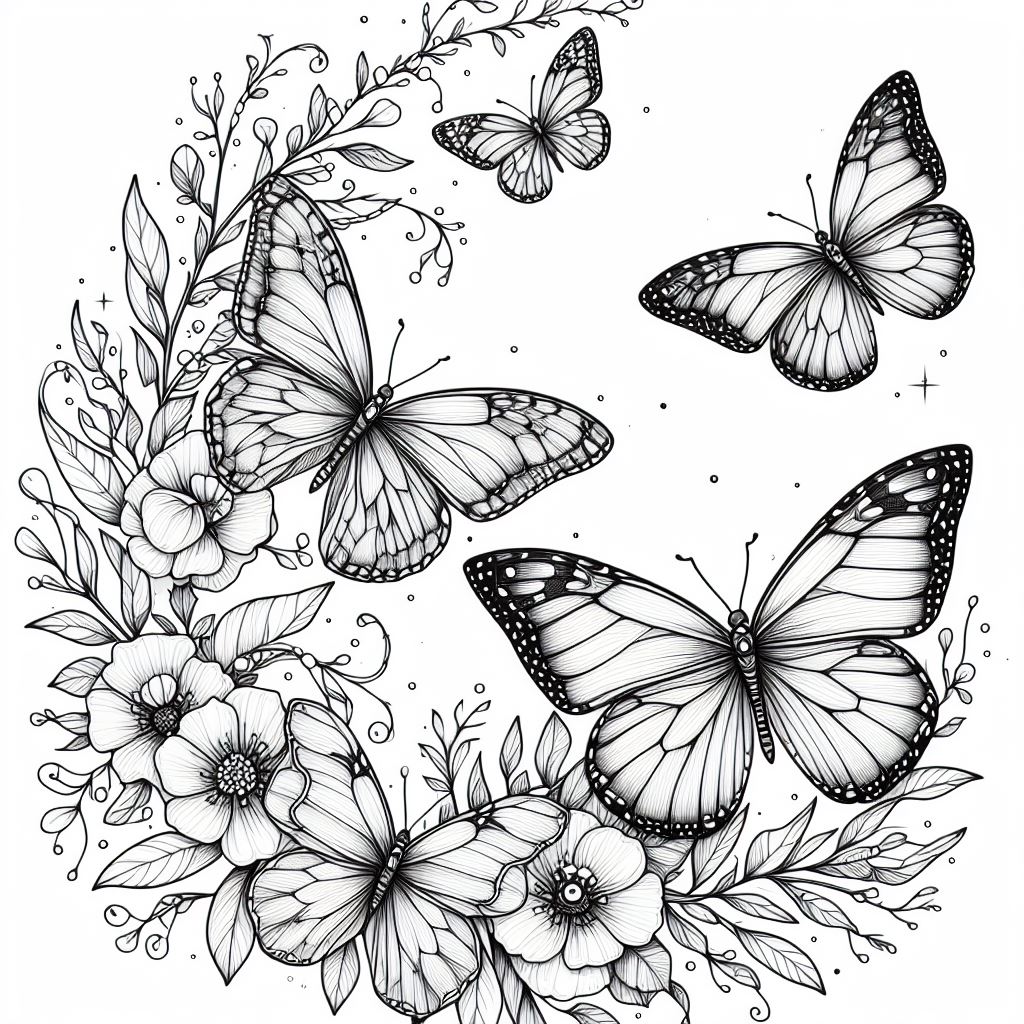 Dibujos de Mariposas para Colorear