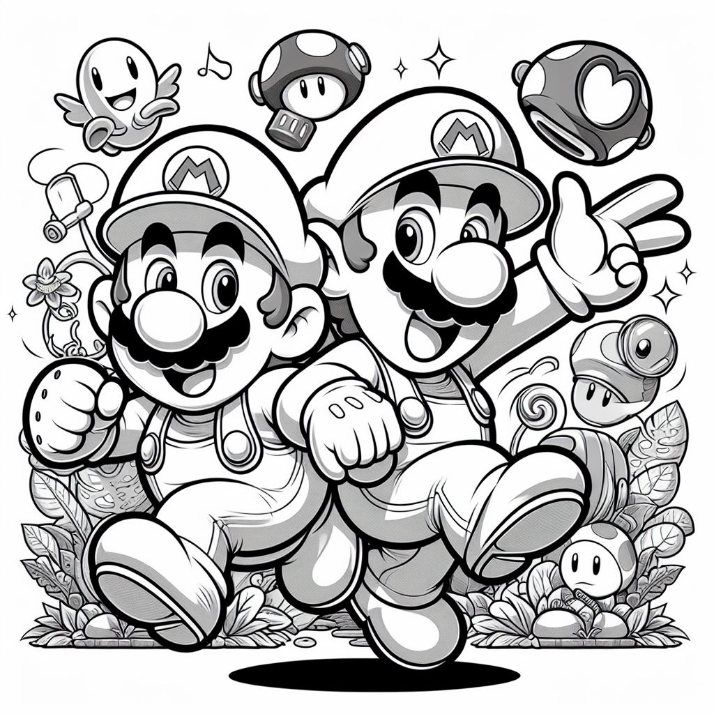 Mario Bros colorear 