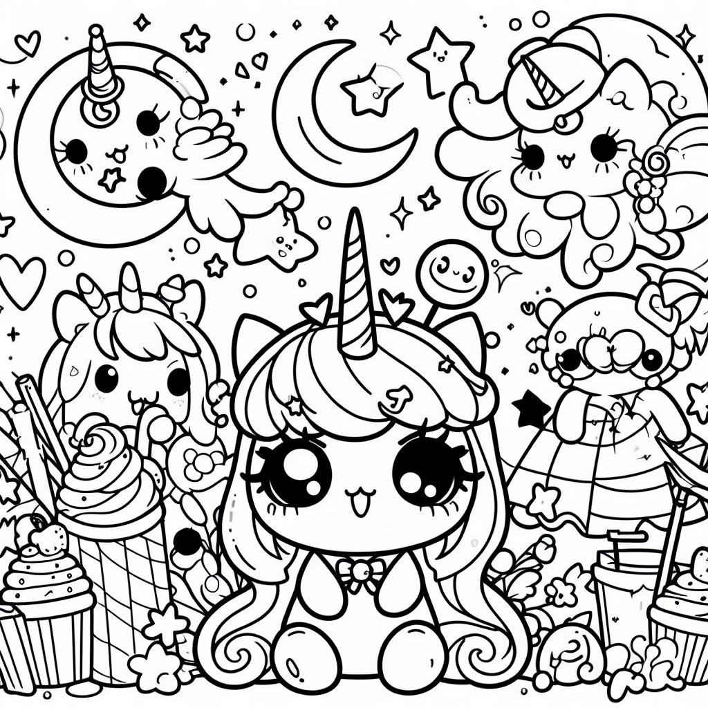 Dibujos de Kawaii para Colorear