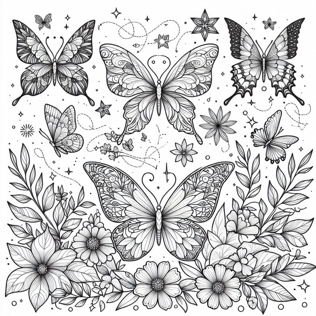 Dibujos de Mariposas para Colorear