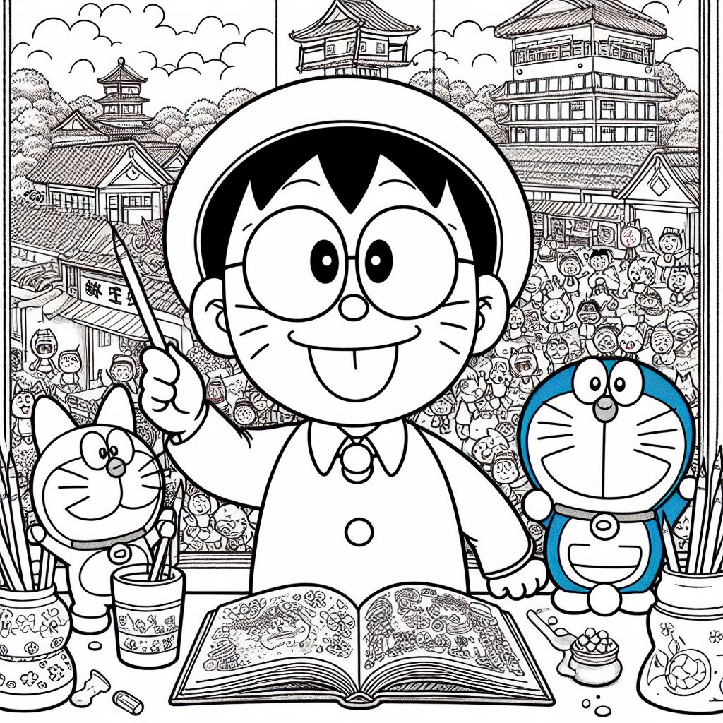 Dibujos para pintar de Doraemon gratis