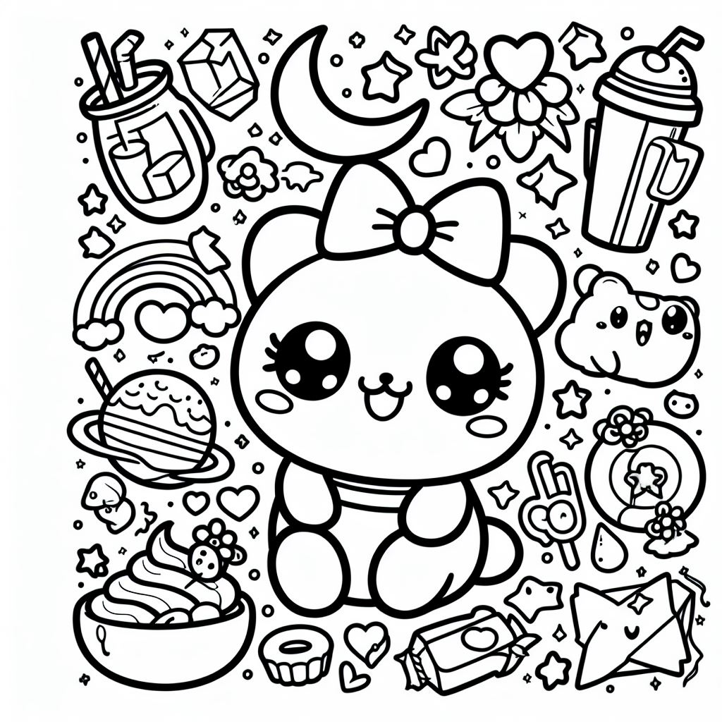 Dibujos de Kawaii para Colorear