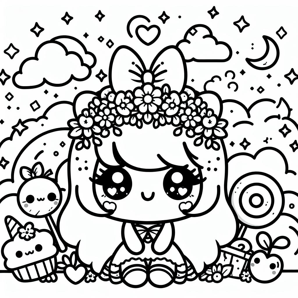 Dibujos de Kawaii para Colorear